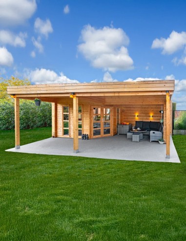 Prieel tuinhuis 785 x 510 cm - 40 mm - ±36 m2