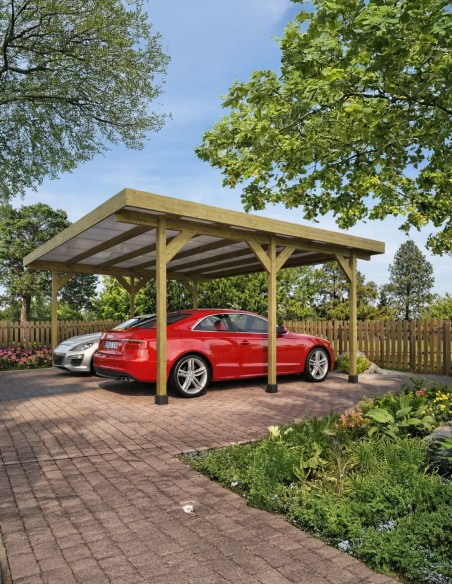 Carport voor 2 auto's 500 x 600 cm - 30 m2