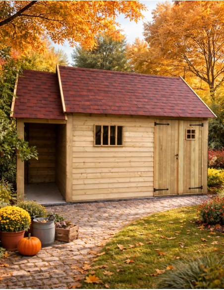 Tuinhuis Cottage met kleine aanbouw