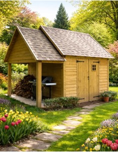 Abri de jardin campagne avec annexe