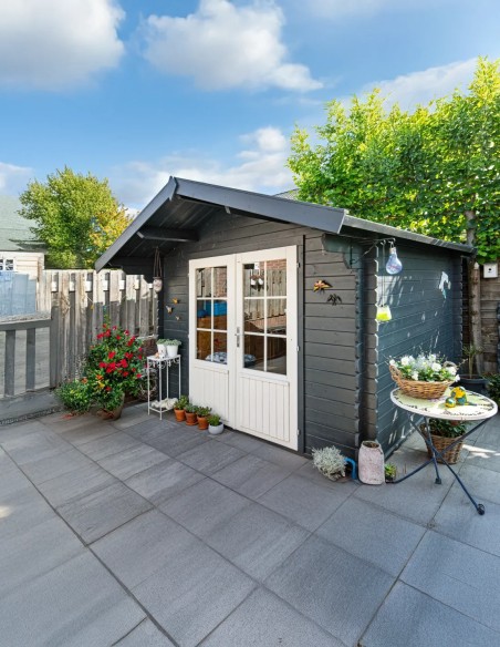 Mooi tuinhuisje met dubbele glazen deur 300 x 300 cm - 28 mm - ±8 m2