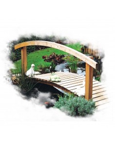 Passerelle de pont en bois courbe 2