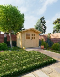 Eenvoudig klein tuinhuisje