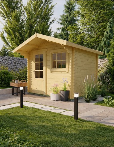 Cabane de jardin avec une porte et une fenêtre 300 x 260 cm - 28 mm - ±7 m2