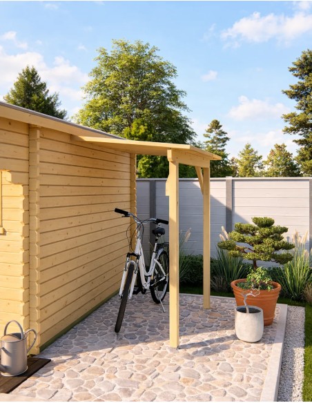 Petit auvent pour abri de jardin