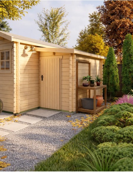 Grote aanbouw voor tuinhuisjes