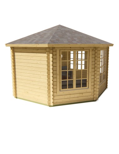 Achthoekig tuinhuis 418 x 418 cm - 44 mm - ±13 m2