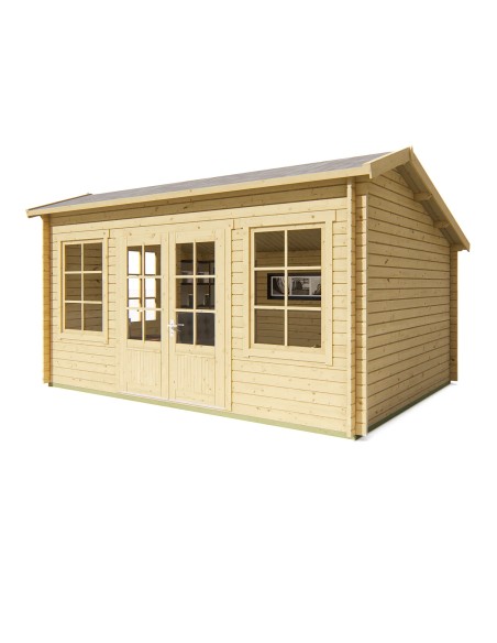 Abri de jardin bois Zaventem 480 x 350 cm - 40 mm - ±15 m2