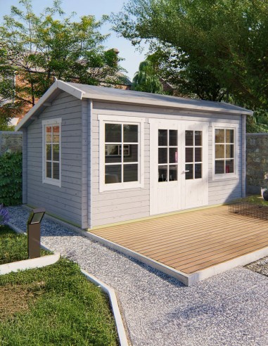 Abri de jardin bois Zaventem 480 x 350 cm - 40 mm - ±15 m2