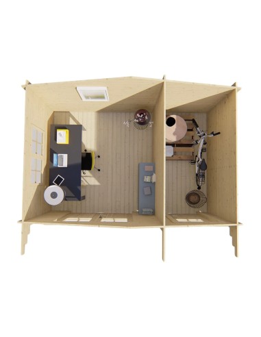 Abri de jardin Mons 400 x 300 cm - 34 mm - ±12 m2