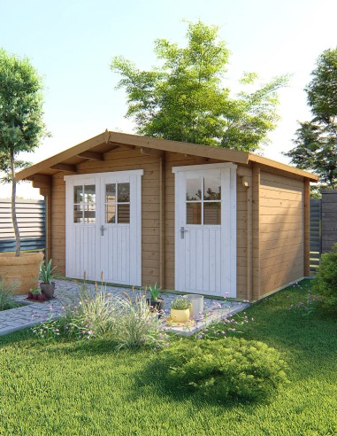 Abri de jardin Mons 400 x 300 cm - 34 mm - ±12 m2