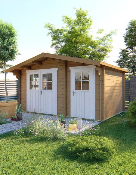 Abri de jardin Mons 400 x 300 cm - 34 mm - ±12 m2