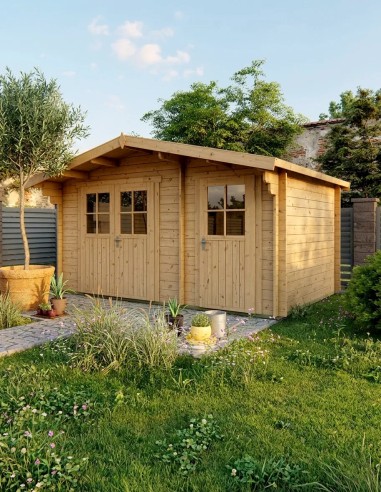 Abri de jardin Mons 400 x 300 cm - 34 mm - ±12 m2