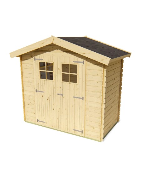 Klein tuinhuisje met dubbele deur 260 x 150 cm - 19 mm - ±3 m2