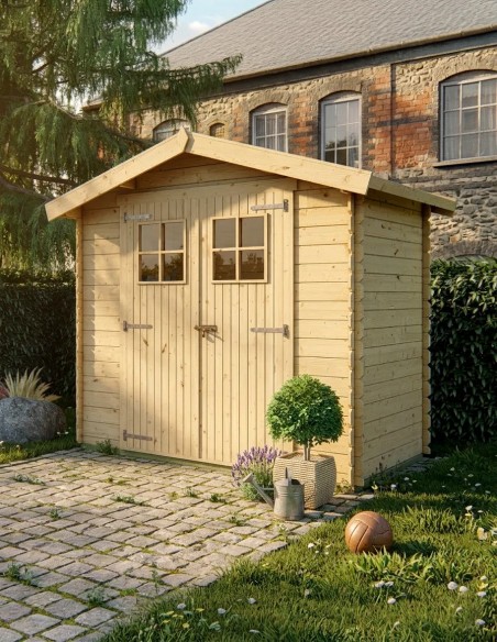 Klein tuinhuisje met dubbele deur 260 x 150 cm - 19 mm - ±3 m2