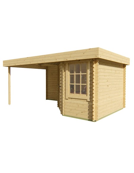 Cabane de jardin à toit plat 500 x300 cm - 28 mm - ±13 m2