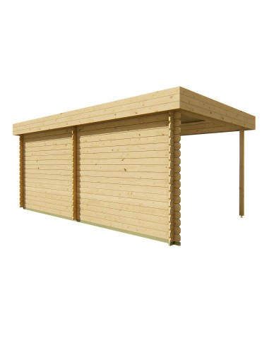 Cabane de jardin à toit plat 500 x300 cm - 28 mm - ±13 m2