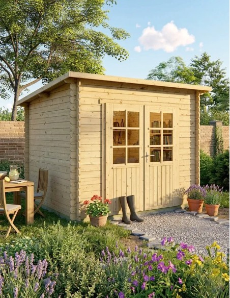 Petit abri de jardin en bois Zaventem 290 x 260 cm - 28 mm - ±6 m2