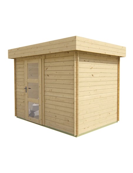 Abri en bois à toit plat Bruxelles 300 x 200 cm - 19 mm - ±5 m2