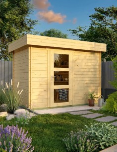 Abri en bois à toit plat Bruxelles 300 x 200 cm - 19 mm - ±5 m2