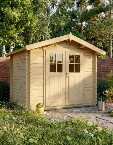 Simple petit abri de jardin 260 x 200 cm - 28 mm - ±5 m2