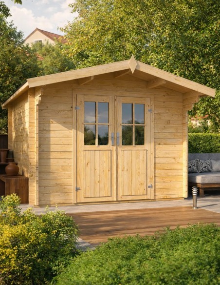 Abri de jardin Meerbeek 300 x 300 cm - 34 mm - ±8 m2