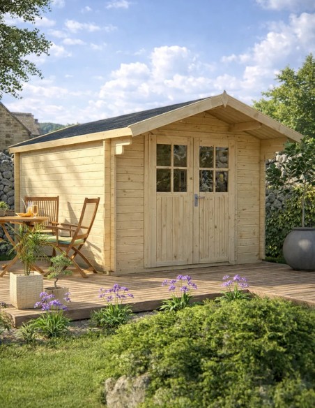 Abri de jardin Huldenberg 300 x 400 cm - 34 mm - ±11 m2