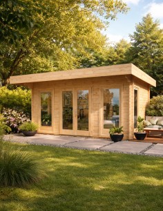 Maisonnette de jardin 500 x 380 cm - 44 mm - ±17 m2