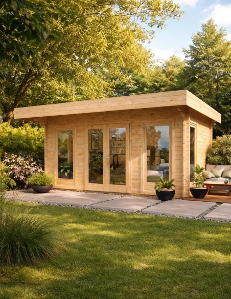 Klein tuinhuis 500 x 380 cm - 44 mm - ±17 m2