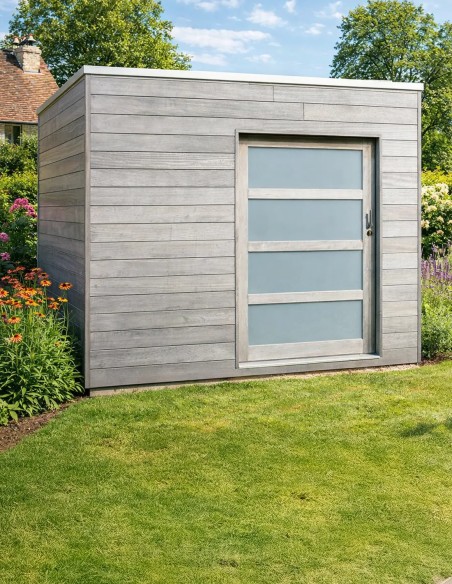 Abri de jardin en bois exotique Lodge Iroko 300 x 250 cm