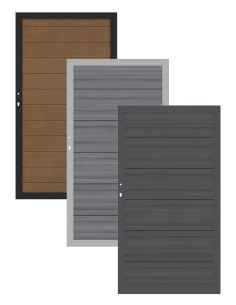 Houtcomposiet poort Platinum