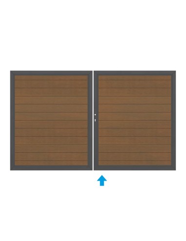 Samengesteld houten poort Platinum