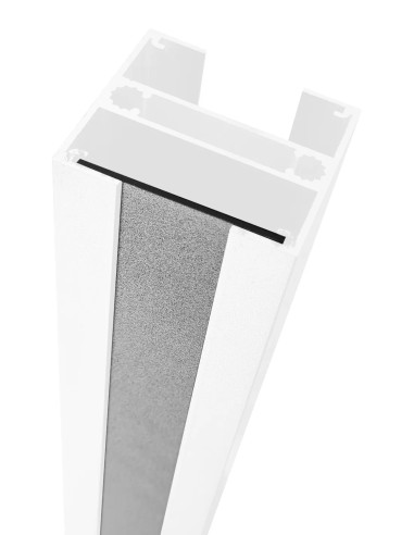 Zwarte Aluminium Afwerklat voor Gegroefde Palen van 28 en 52 mm