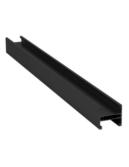 Poteau rainuré noir en aluminium pour palissade