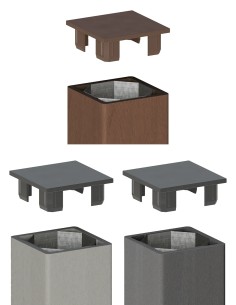Poteau en bois composite WPC 100 ou 200 cm | Otiva