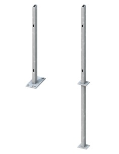 Pied à bétonner ou platine pour poteau Clips | Otiva