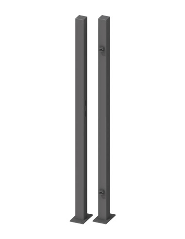 Poteaux acier pour porte de jardin