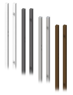 Stalen palen 80 × 80 mm voor een tuindeur, set van 2 palen