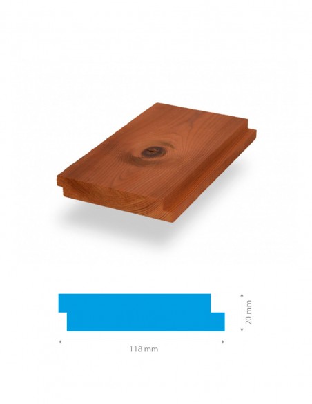 Bardage Z en Thermowood 20 × 118 mm