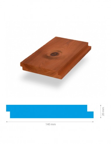 Bardage Z en Thermowood 20 × 140 mm