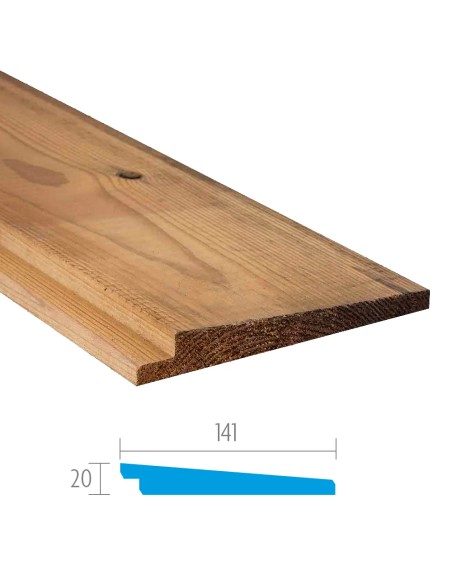Bardage Thermowood suédois biseauté 20 × 141 mm | Otiva