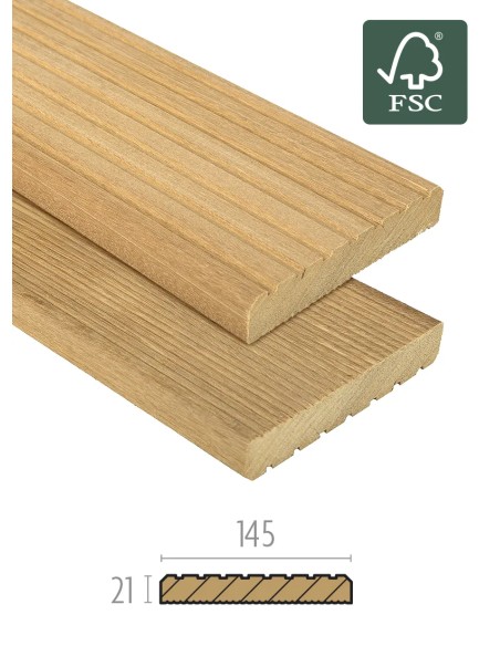 Terrasplanken in Bangkirai - groeven FSC