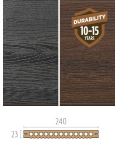 Terrasplank in houtcomposiet 23 x 240 mm Deck WPC | Otiva