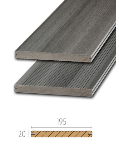 Terrasplanken in houtcomposiet grey Platinum