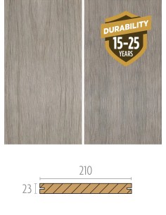 Brede terrasplank houtcomposiet Multigrey Light 23 x 210 mm
