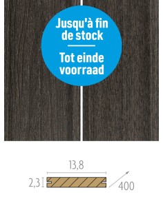 Lames de terrasse en composite noir Fiberdeck 22,5 x 138 mm 2