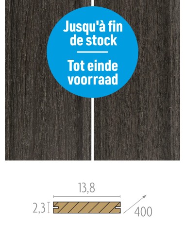 Terrasplanken in houtcomposiet Zwart - Vintage