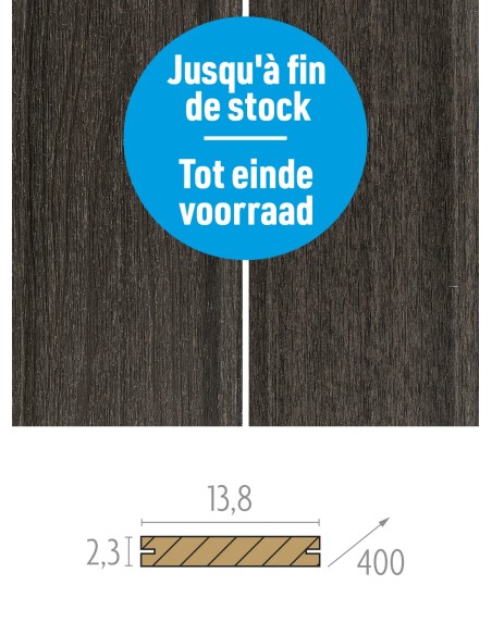 Terrasplanken in houtcomposiet Zwart - Vintage
