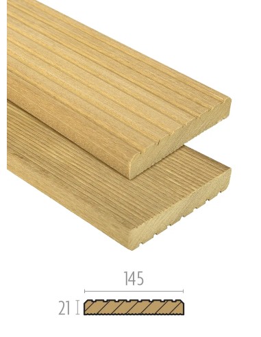 Terrasse et planches en bois dur - larges et fines rainures