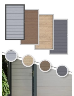 Porte de jardin en bois composite WPC 98 x 180 cm | Otiva
